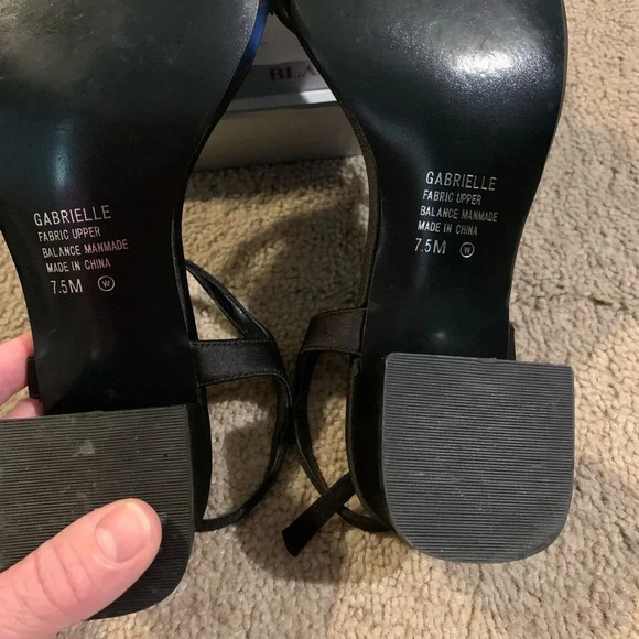 Prima Gabrielle Black Strappy Heels size 7.5 - Picture 4 of 5